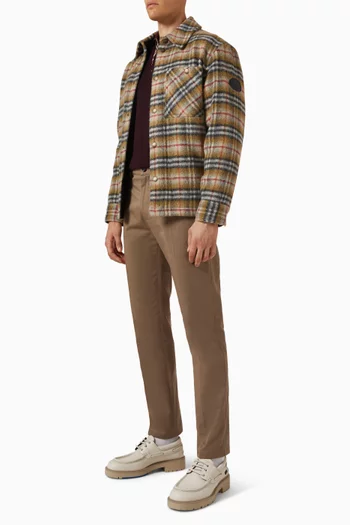 جاكيت بنقشة مربعات صوف