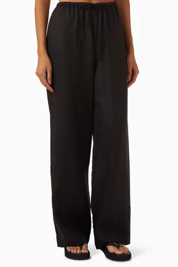 Relaxed Fit Pants in Linen