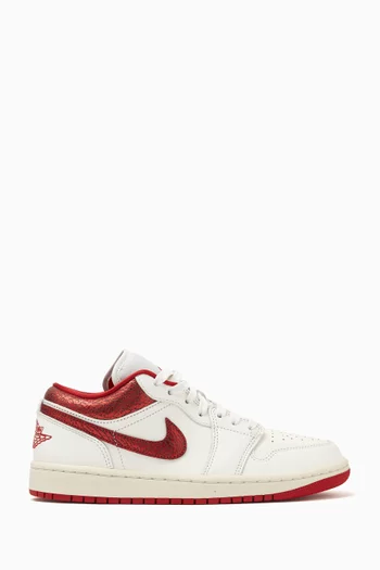 Air Jordan 1 Low-top Sneakers in Crackled Leather
