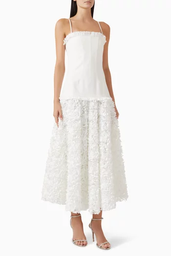 Maitland 3D Petal Dress in Cotton Blend