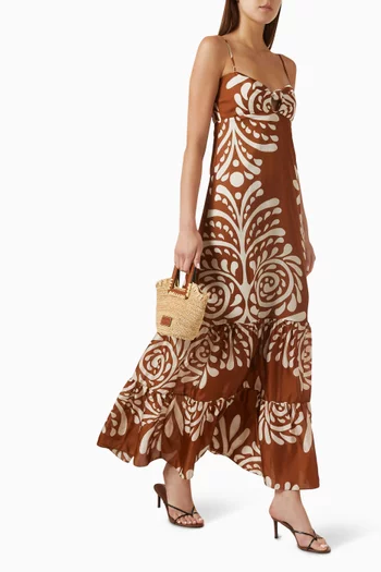 Julieta Printed Dress in Cotton Blend