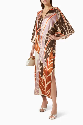 Mercedes Closed Tunic in Silk Satin