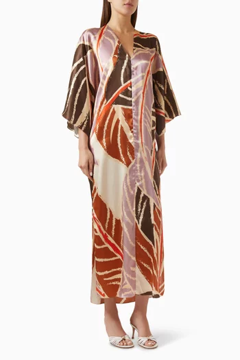 Mercedes Closed Tunic in Silk Satin
