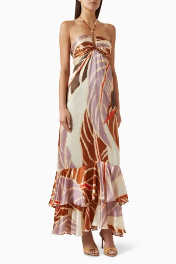 Sevillana Dress in Satin Silk