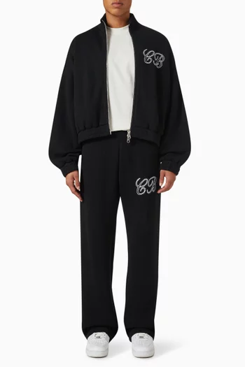 Track Jacket in Cotton Knit