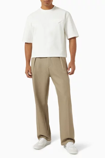 تي شيرت اتينرل قصير بقصة مربعة جيرسيه