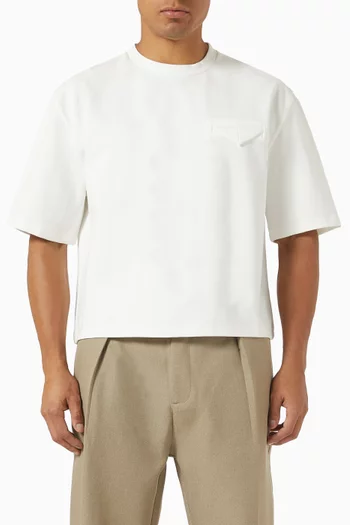 تي شيرت اتينرل قصير بقصة مربعة جيرسيه