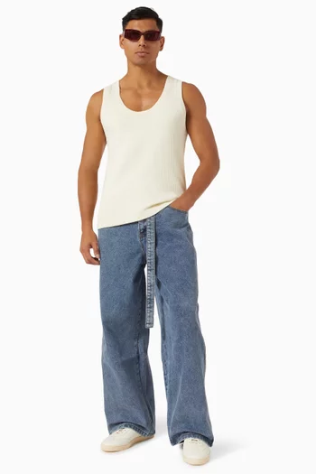 Textured Ribbed Vest in Knit