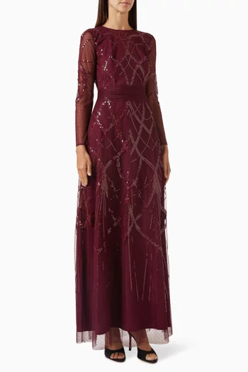Sequin-embellished Dress in Tulle