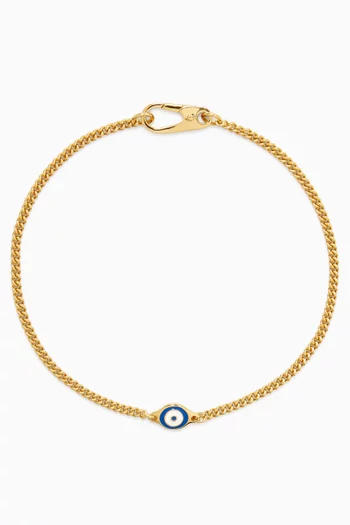 Single Eye Bracelet in 14kt Gold-plated Silver