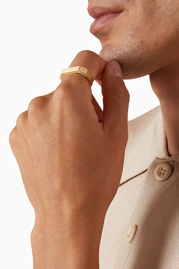 Hex Ring in 18kt Gold-plated Brass