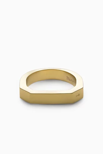 Hex Ring in 18kt Gold-plated Brass