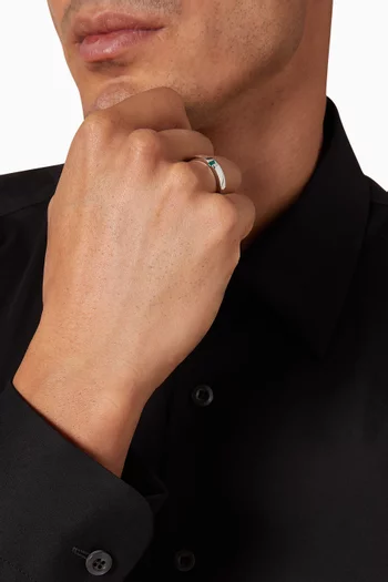 Agate Band Ring in Sterling Silver