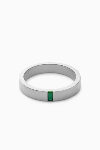 Agate Band Ring in Sterling Silver