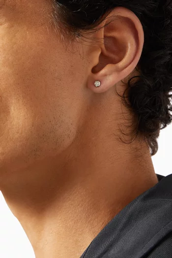 Screw Stud Single Earring in Sterling Silver