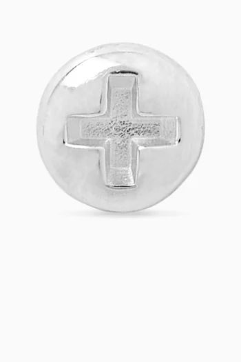 Screw Stud Single Earring in Sterling Silver