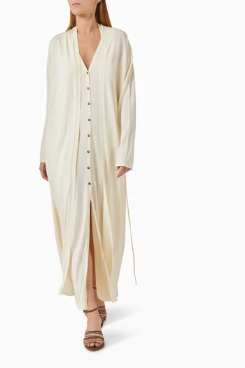 كارديغان بحزام مزيج حرير