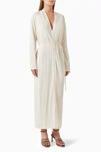 كارديغان بحزام مزيج حرير