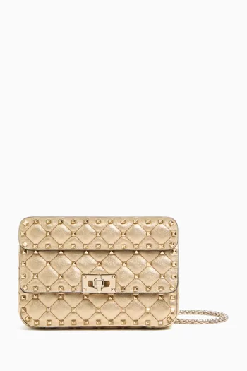 Small Rockstud Spike Shoulder Bag in Matelasse Nappa Leather