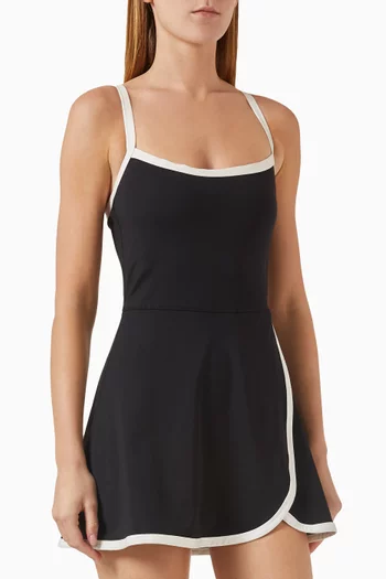 DayFlex Contrast Wrap Skirt Tennis Dress