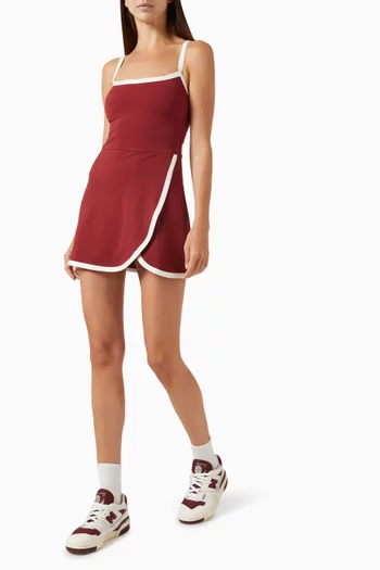 DayFlex Contrast Wrap Skirt Tennis Dress