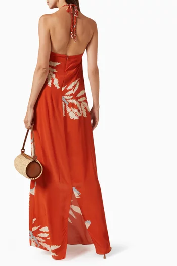 Amazonia  Maxi Dress in Crepe de Chine