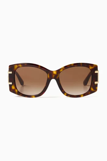Rectangle Sunglasses in Acetate
