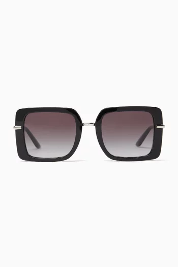 Square Sunglasses in Acetate & Metal