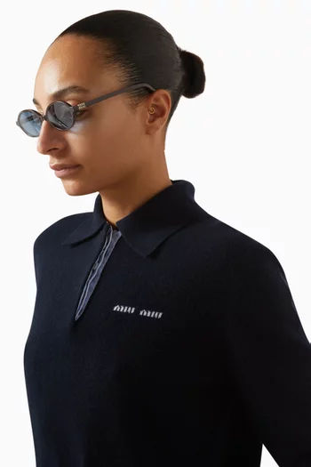 Oval Sunglasses in Acetate