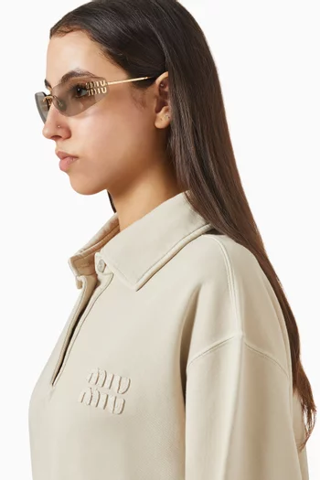 Visor Sunglasses in Metal