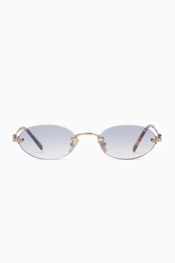 Oval Sunglasses in Metal