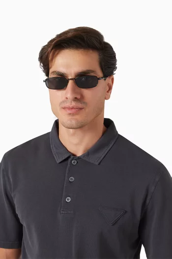 Rectangular Sunglasses in Metal