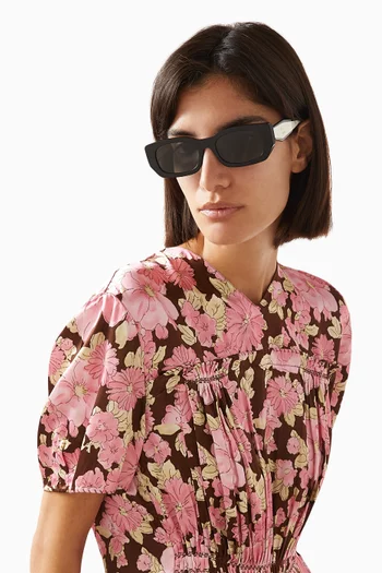 Rectangular Sunglasses in Acetate