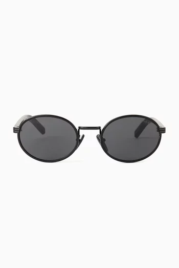 Oval Sunglasses in Metal