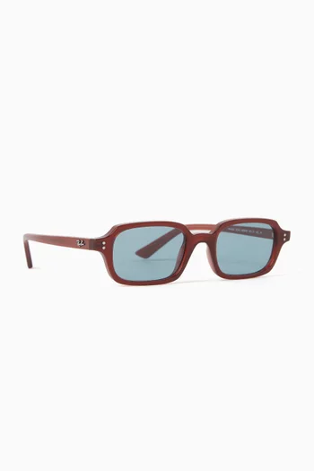 Zuri Rectangle Sunglasses in Acetate