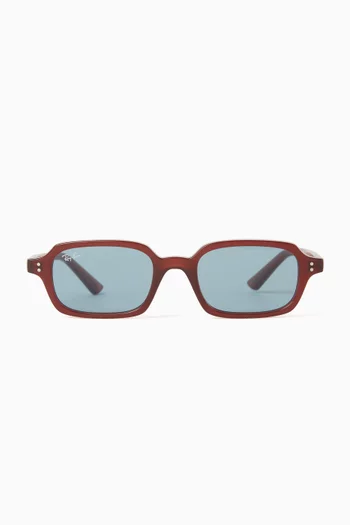 Zuri Rectangle Sunglasses in Acetate