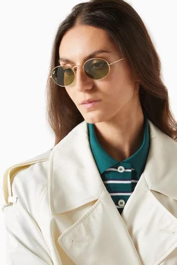 Oval Summer Capsule Sunglasses in Metal