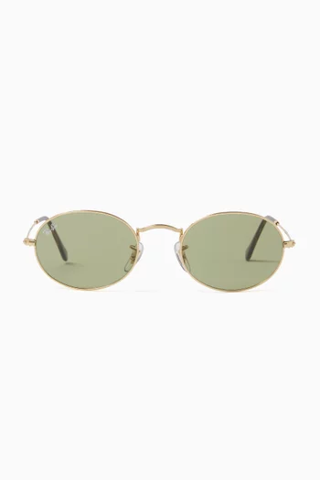 Oval Summer Capsule Sunglasses in Metal