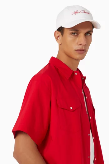 Cherry American Unstructured Cap in Cotton