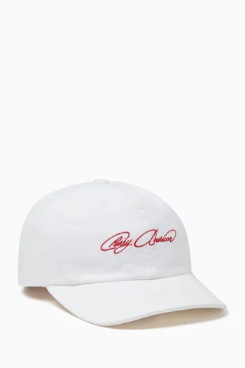 Cherry American Unstructured Cap in Cotton