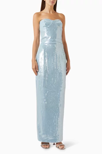 Monique Sequin-embellished Maxi Dress
