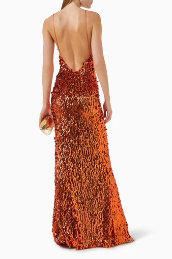 Claudie Sequin-embellished Gown