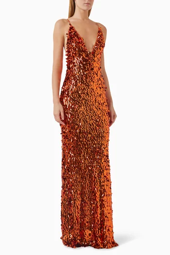 Claudie Sequin-embellished Gown