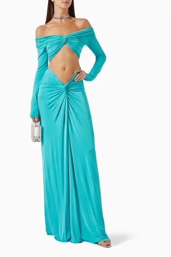 Jasmine Off-shoulder Cut-out Gown