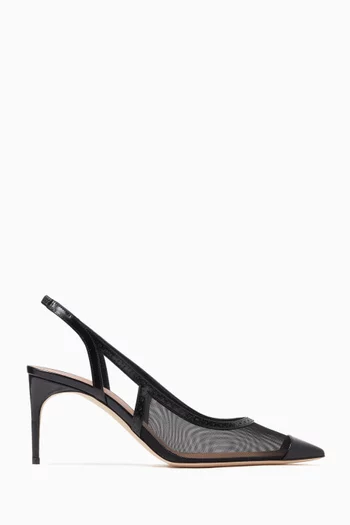 Aubrey 70 Pumps in Mesh & Leather