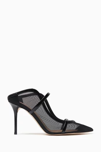Maureen 85 Mules in Mesh & Calf Leather
