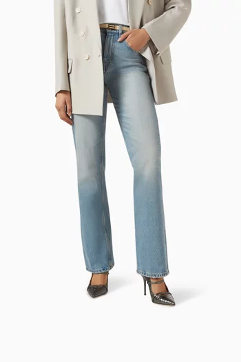 Maureen 100 Mules in Python-embossed Leather