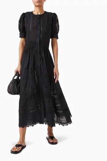 فستان جولييت طويل قطن