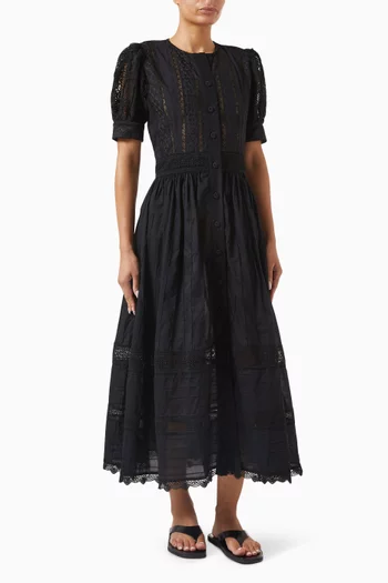 فستان جولييت طويل قطن