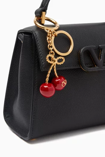Chez Valentino Bag Charm Key Ring in Metal